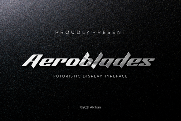 Aeroblades: A Futuristic Display Font