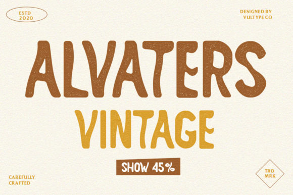 Alvaters Font Review: A Bold Vintage Typeface for Brands