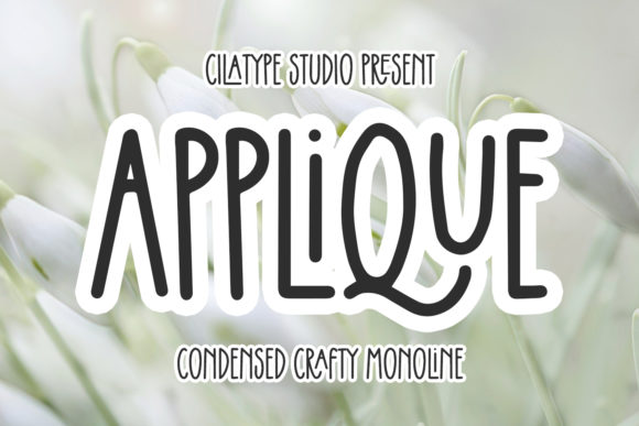 Applique Font for Creative Web Design