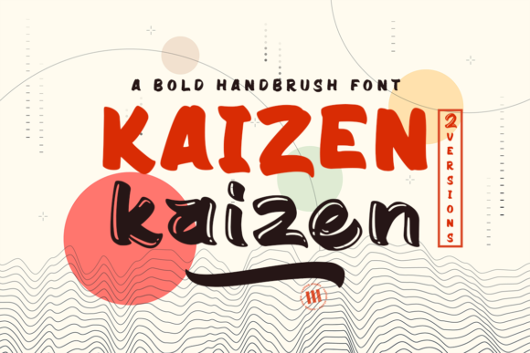 Kaizen: A Bold Brushed Display Font for Editorial Design