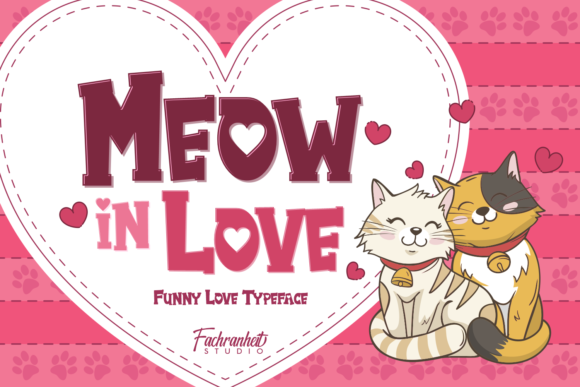 Meow in Love Font for Web Design
