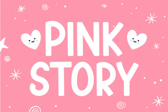 Pink Story Font for Web Design