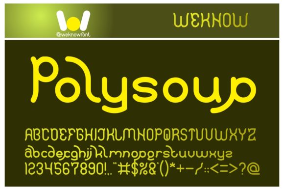 Polysoup Font for Creative Web Design