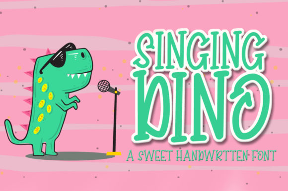 Singing Dino Font for Web Design